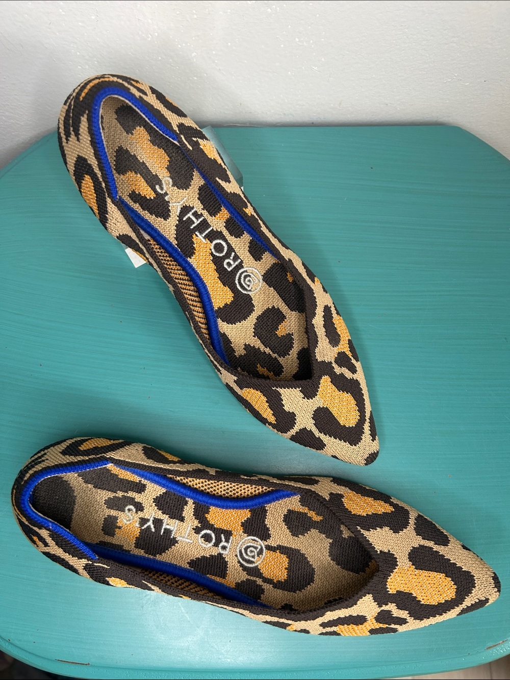 Rothy's The Point flats "Big Cat" Leopard Print - Retired - Picture 2 of 8